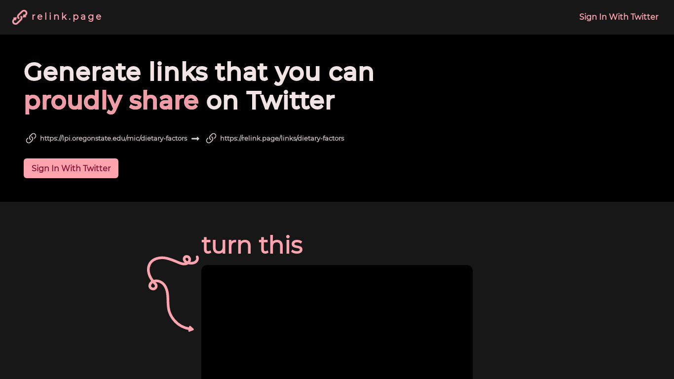 relink.page Landing page