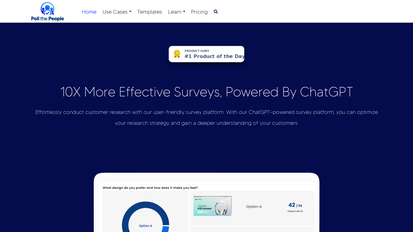 Poll the People App Landing page
