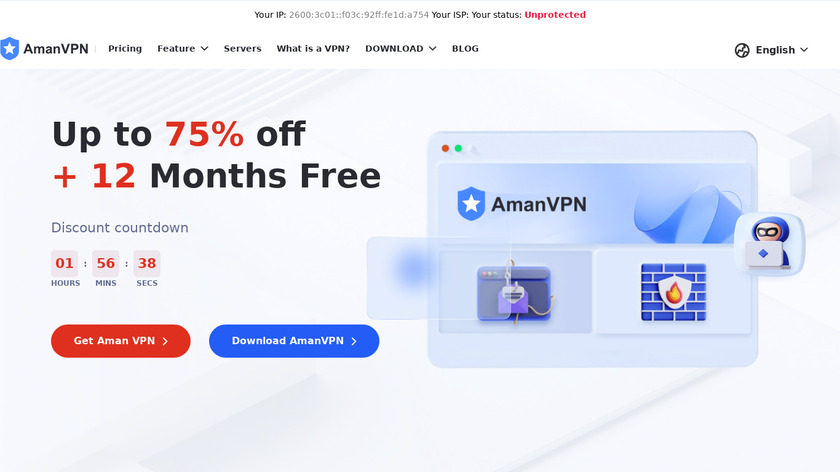 AmanVPN Landing Page