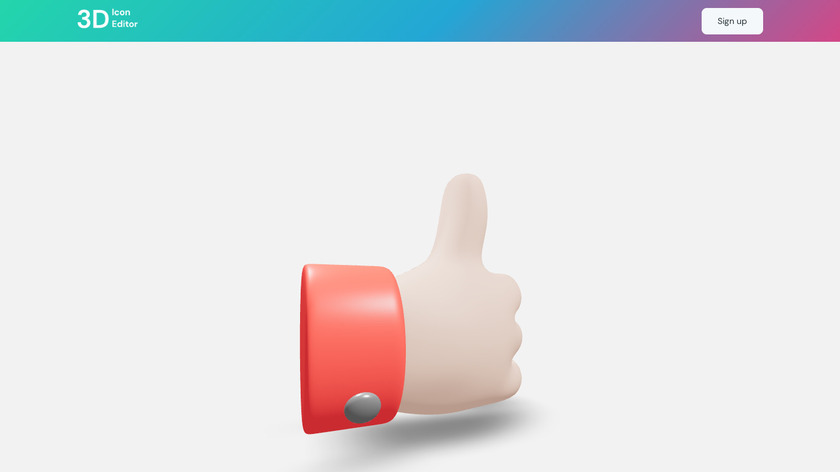3D Icon Editor Landing Page