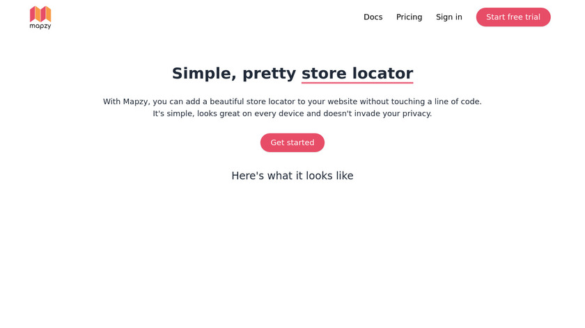 Mapzy Landing Page