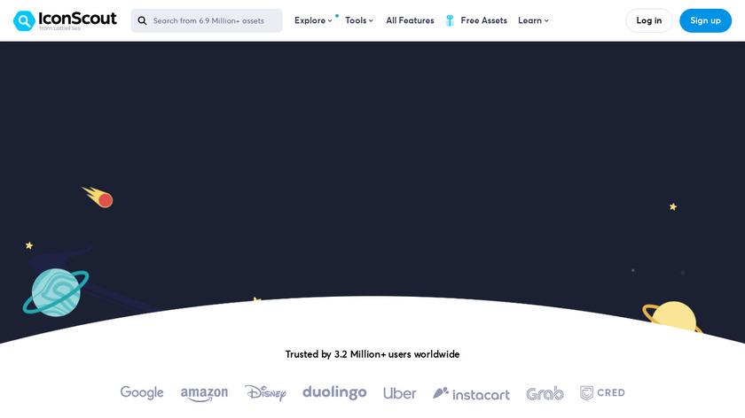 Lottie Animations by Iconscout Landing Page