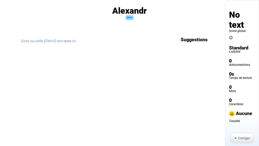 Alexandr Landing Page