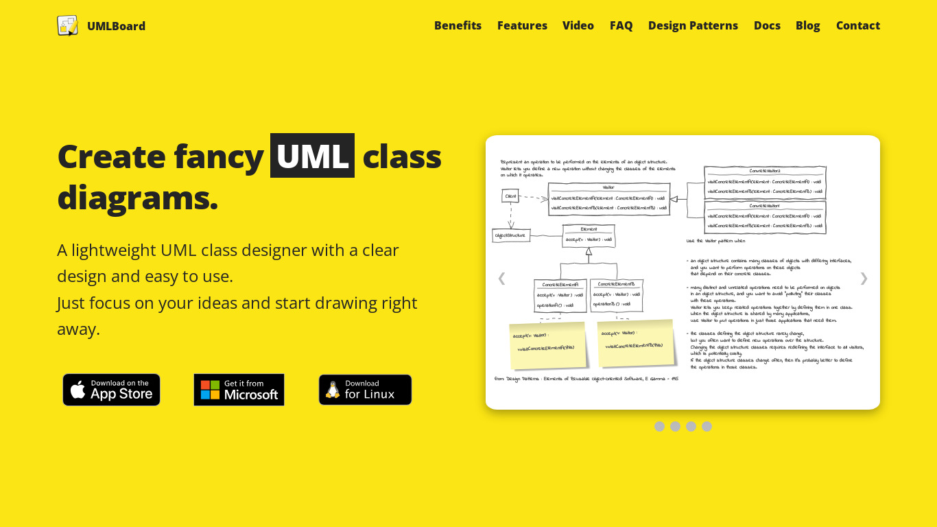 UMLBoard Landing page
