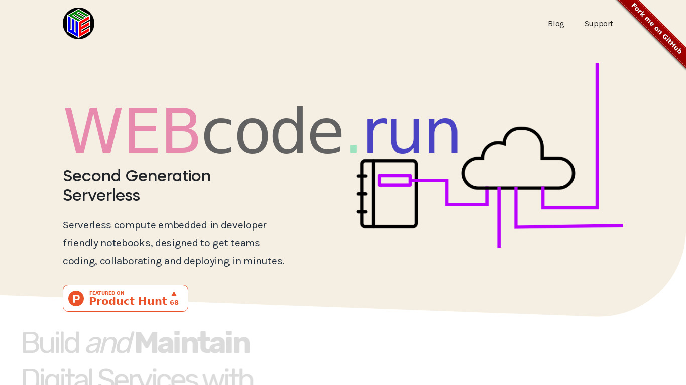 WEBCode.run Landing page