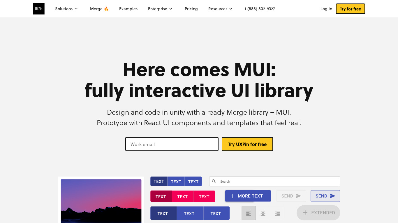 MUI Library Landing page