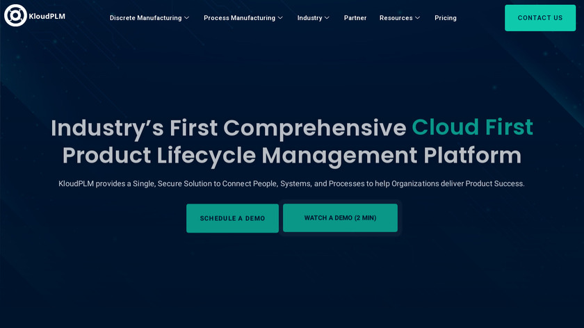 KloudPLM Landing Page