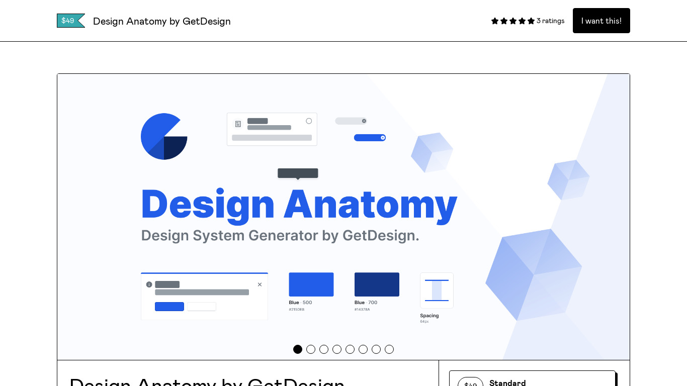 Design Anatomy by GetDesign.io Landing page