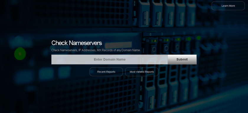 CheckNameserver.com Landing Page