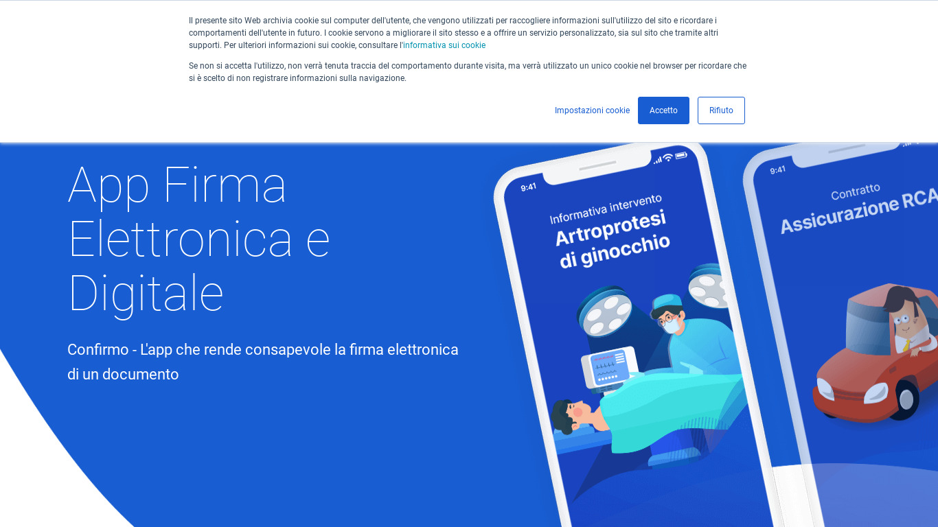 Confirmo.it Landing page
