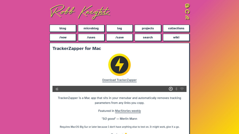 TrackerZapper Landing Page