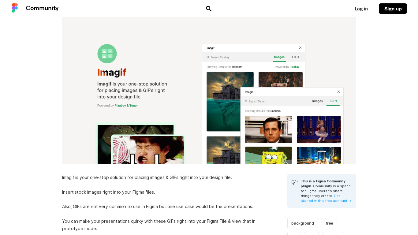 Imagif Landing page