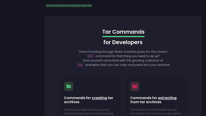 Tar Commands image
