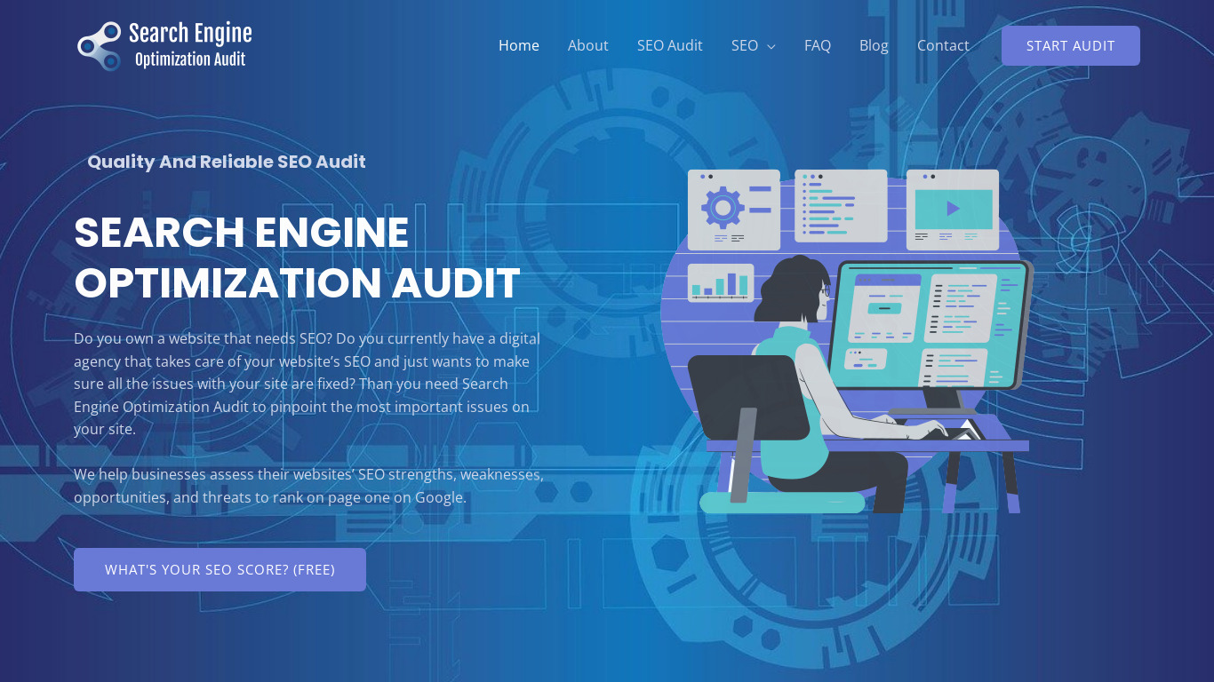 Search Engine Optimization Audit Landing page