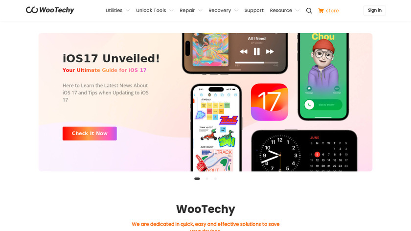 WooTechy Landing Page