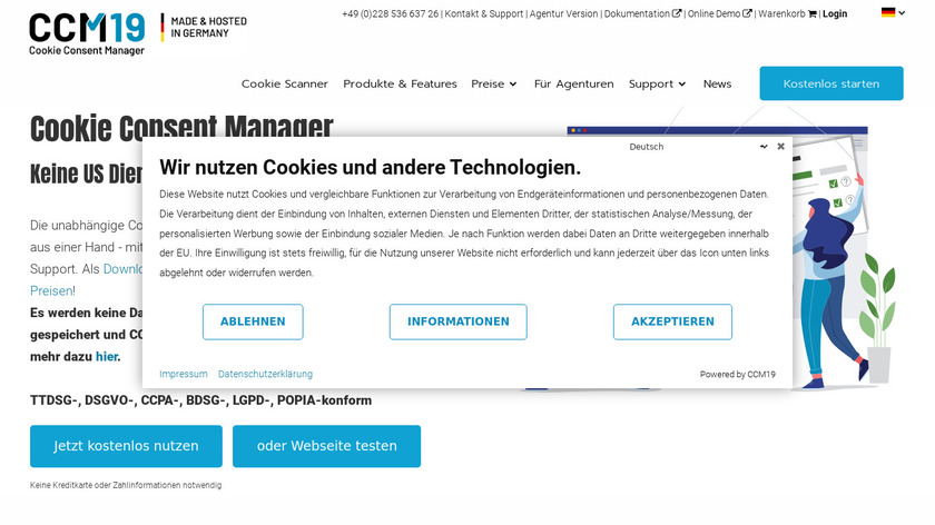 CCM19 – Cookie Consent Manager Landing Page