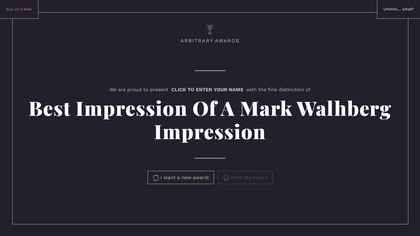 Arbitrary Awards image