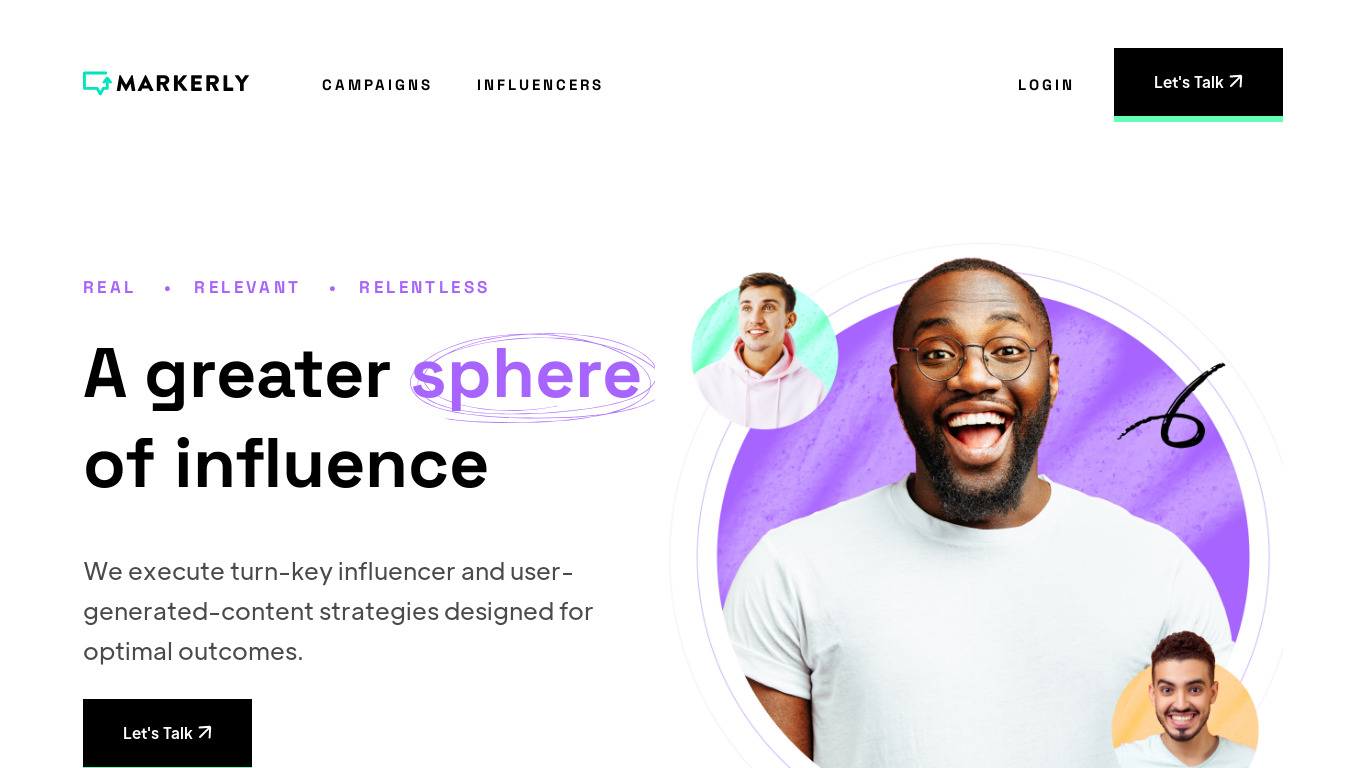 Markerly Landing page