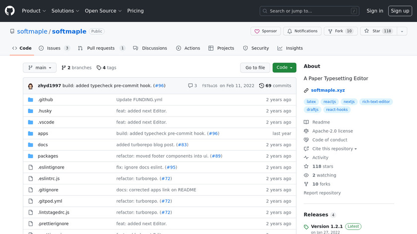 SoftMaple Editor Landing Page