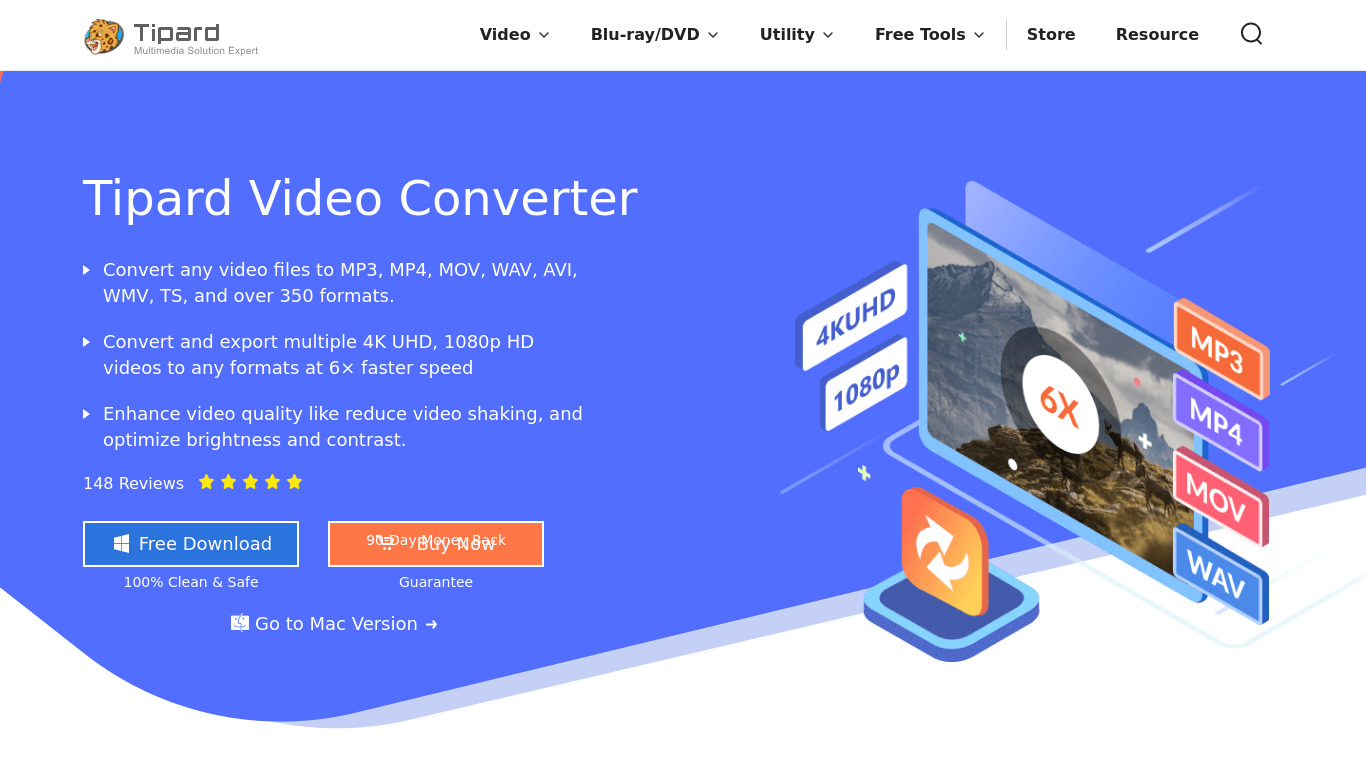 Tipard Video Converter Landing page