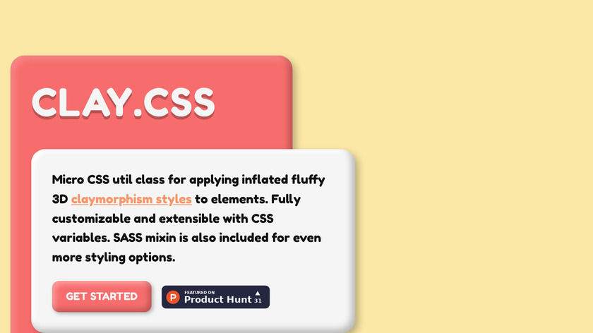 clay.css Landing Page