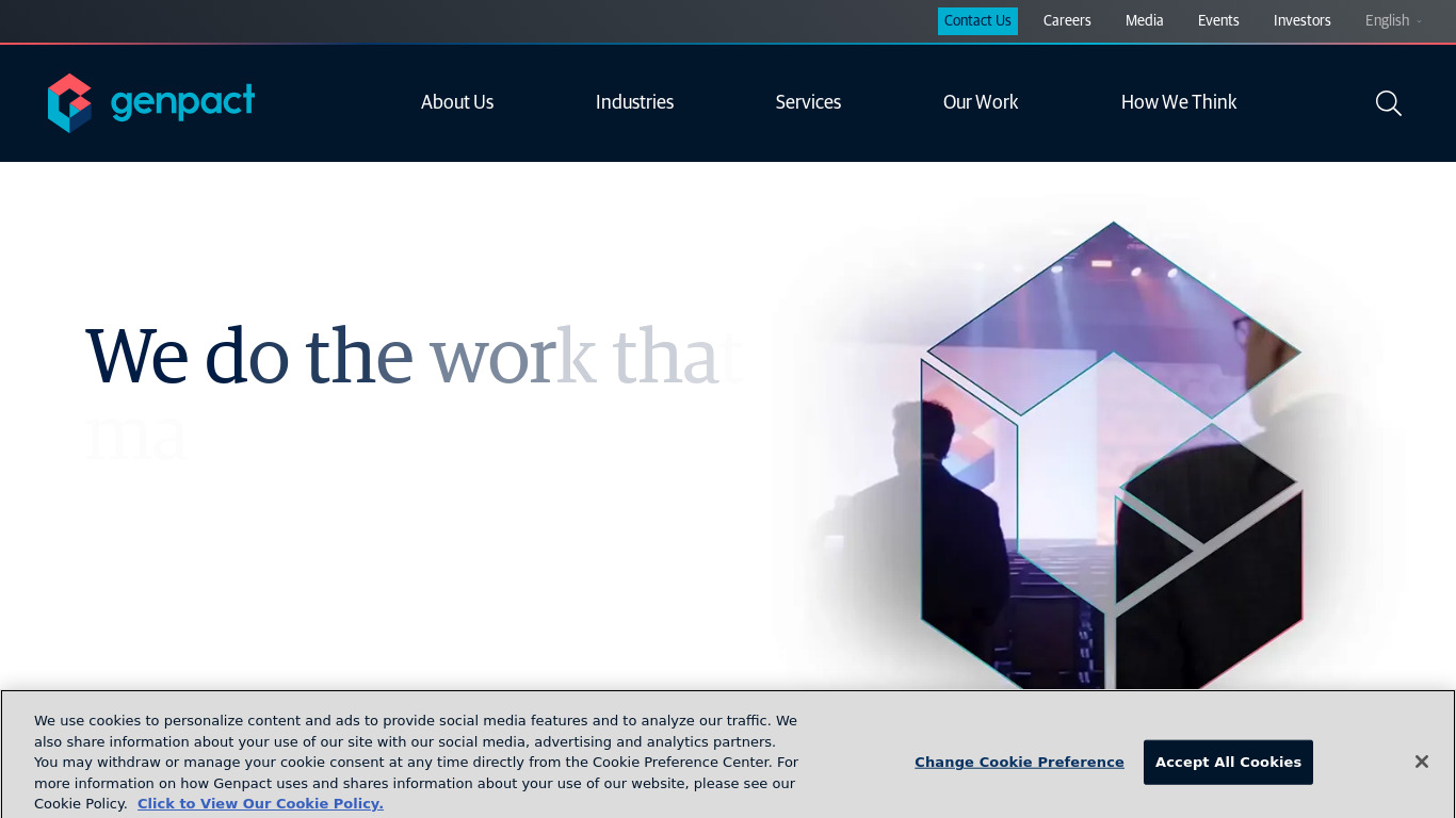 Genpact Finance and Accounting Outsourcing Landing page
