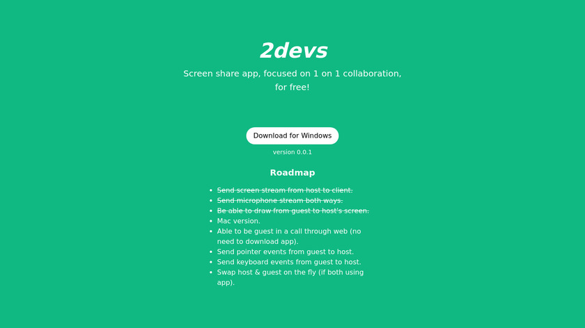 2devs Landing Page