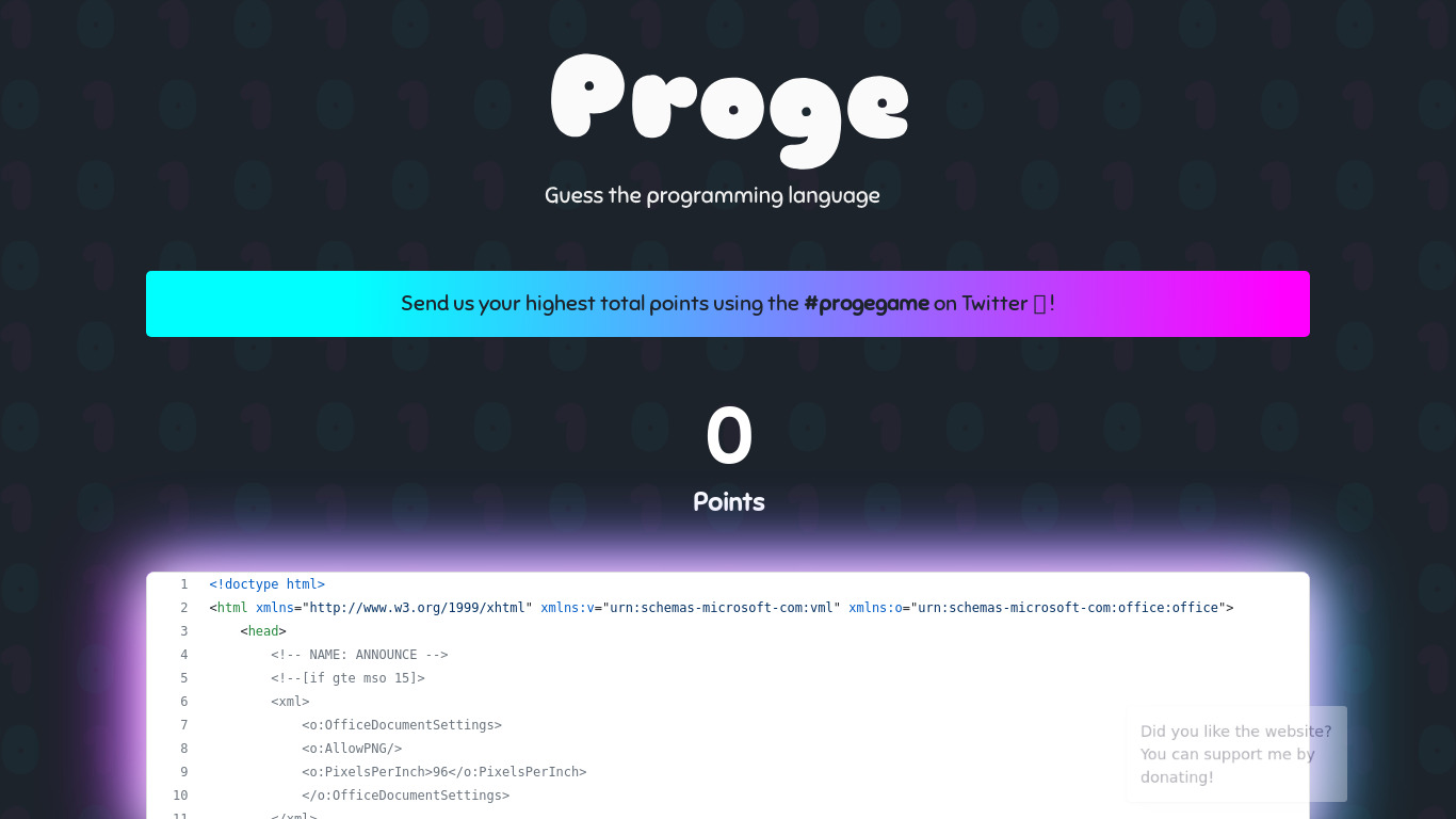 Proge Landing page