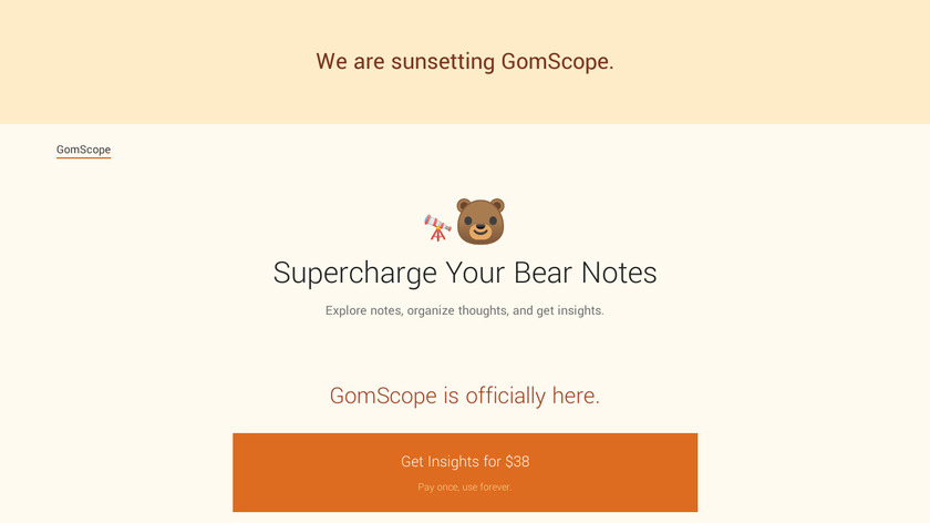 GomScope Landing Page