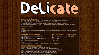 DeLicate Linux image