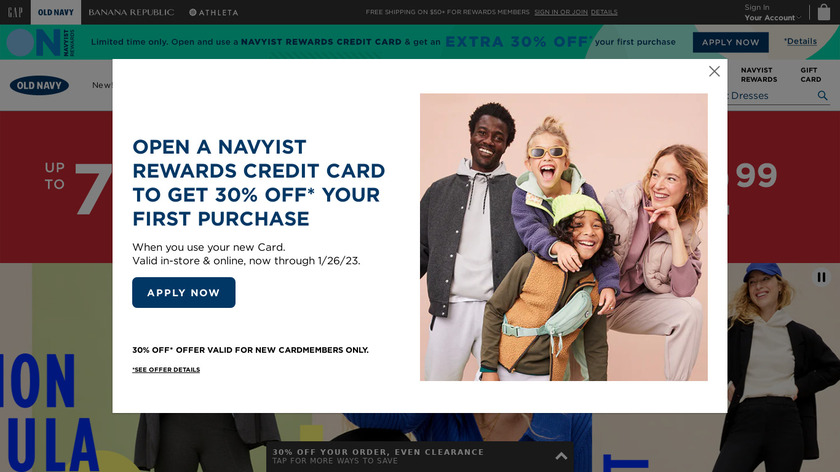 Old Navy Landing Page
