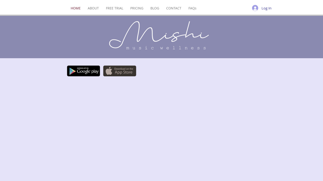 Mishi Landing page