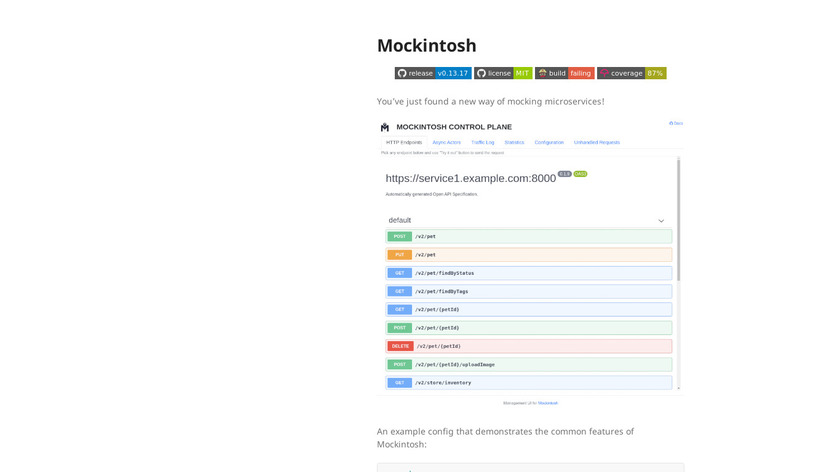 Mockintosh Landing Page