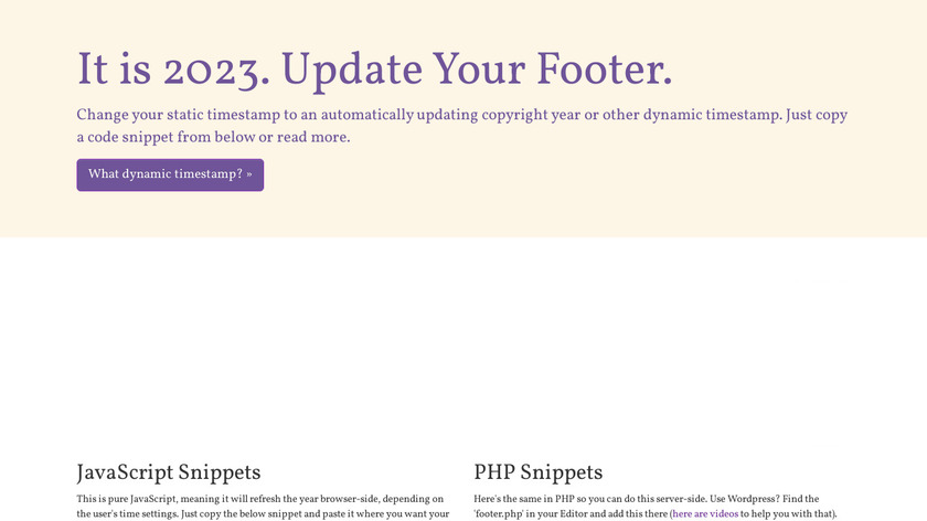 Update your footer Landing Page