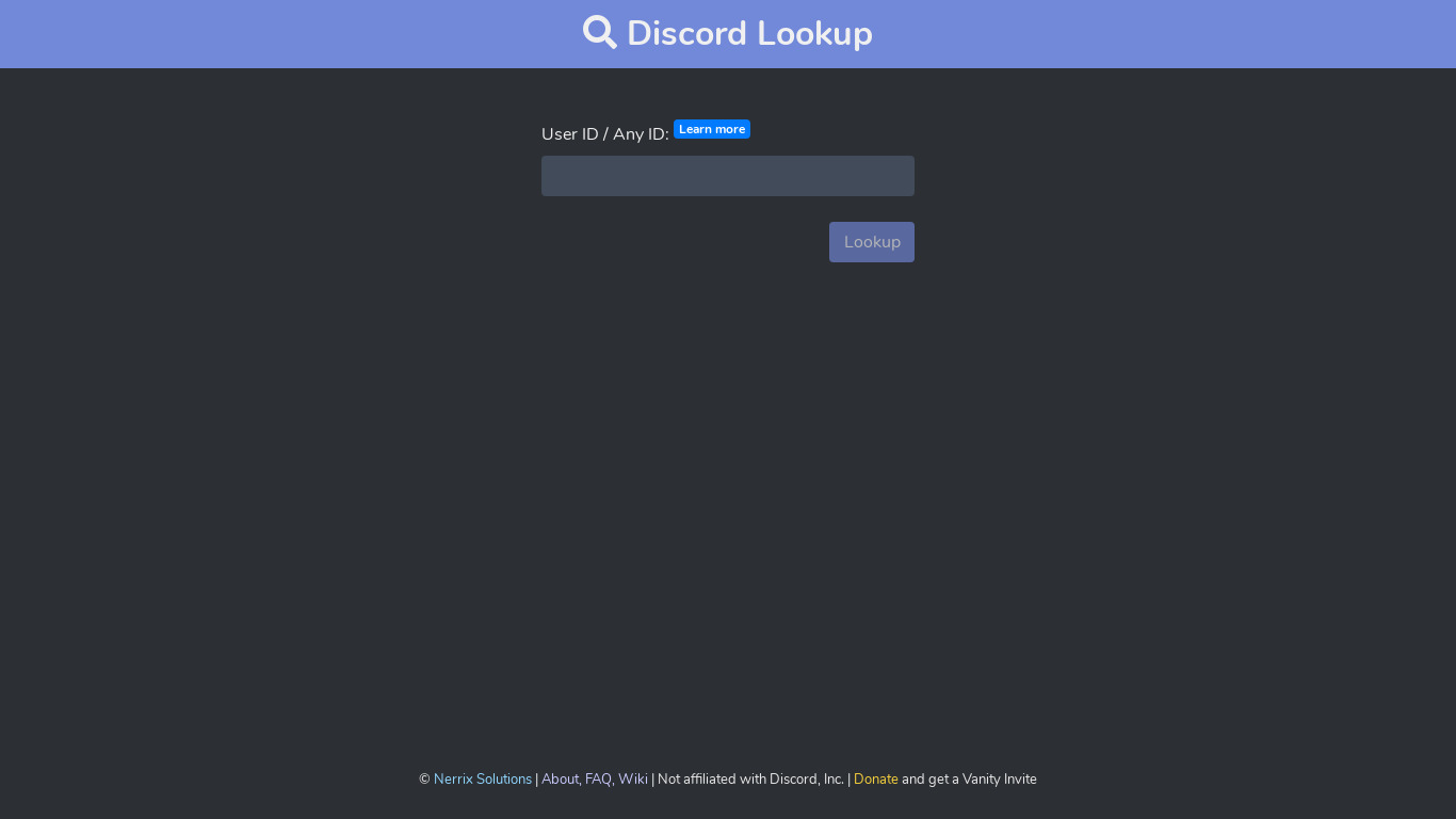 Discord.id Landing page