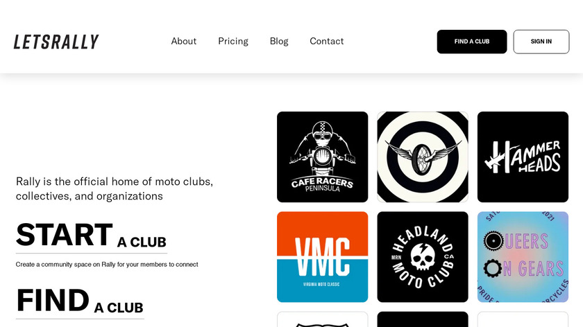 Rally Moto Club Landing Page