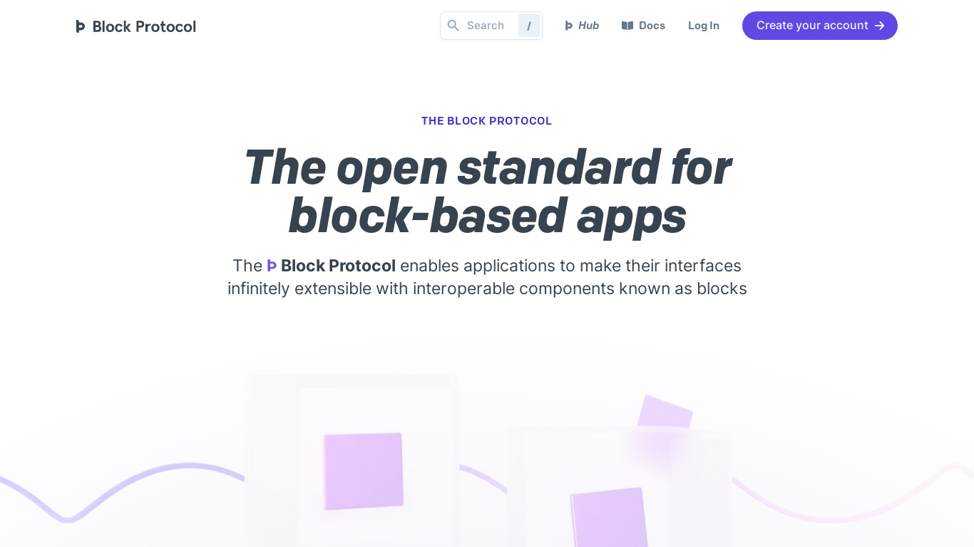 Block Protocol Landing page