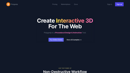 Polygonjs screenshot
