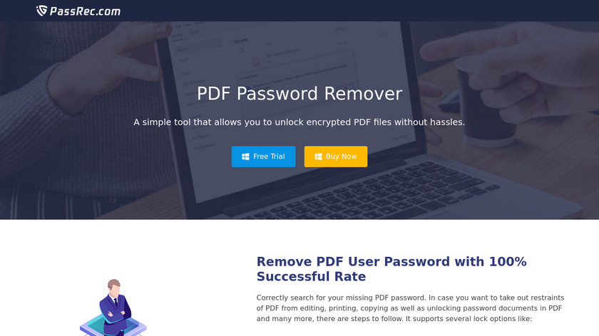 PassRec PDF Password Recovery Landing Page