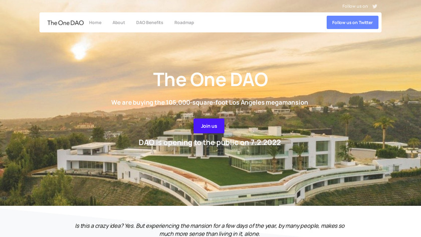 The One DAO Landing Page