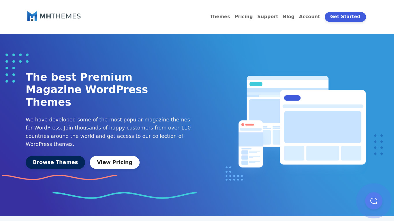 MH Themes Landing page