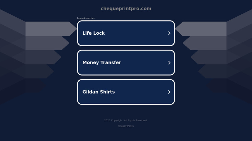 Cheque Print Pro Landing Page
