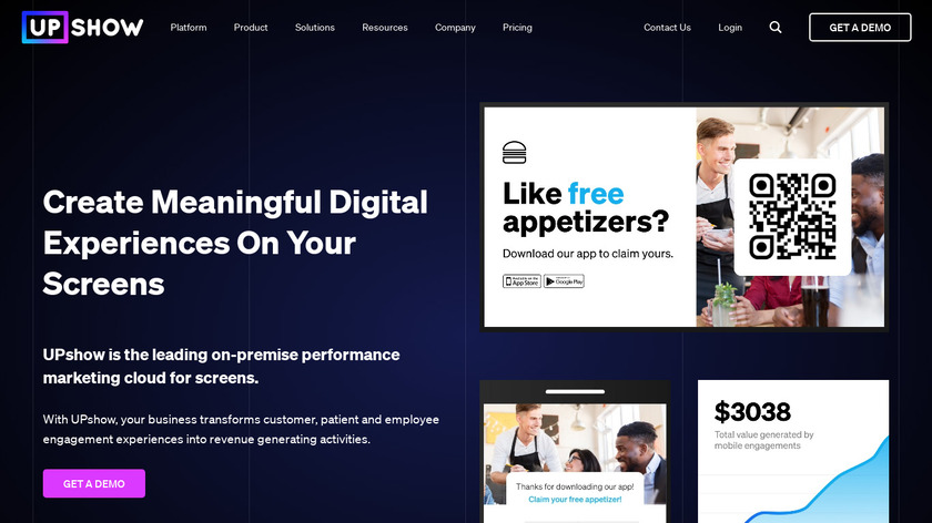 UPshow.tv Landing Page