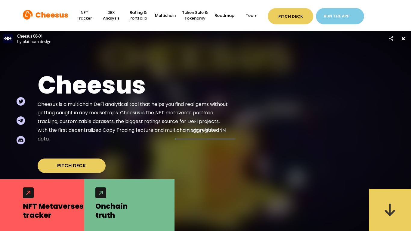 Cheesus Landing page