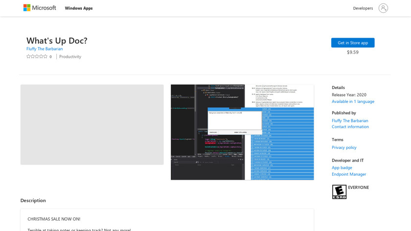 What's Up Doc? Landing Page