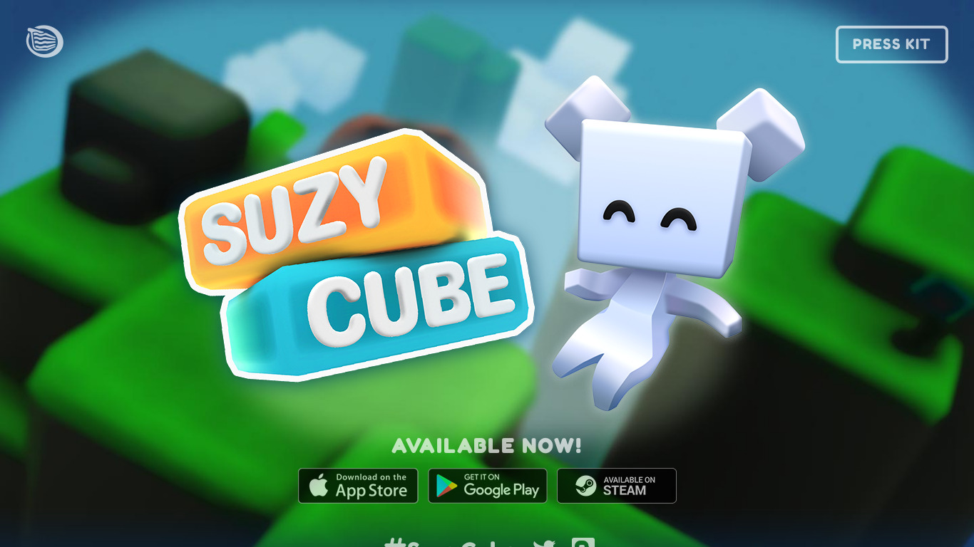 Suzy Cube Landing page