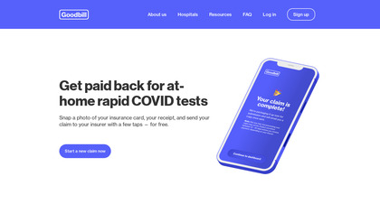 COVID Test Reimbursements by Goodbill screenshot