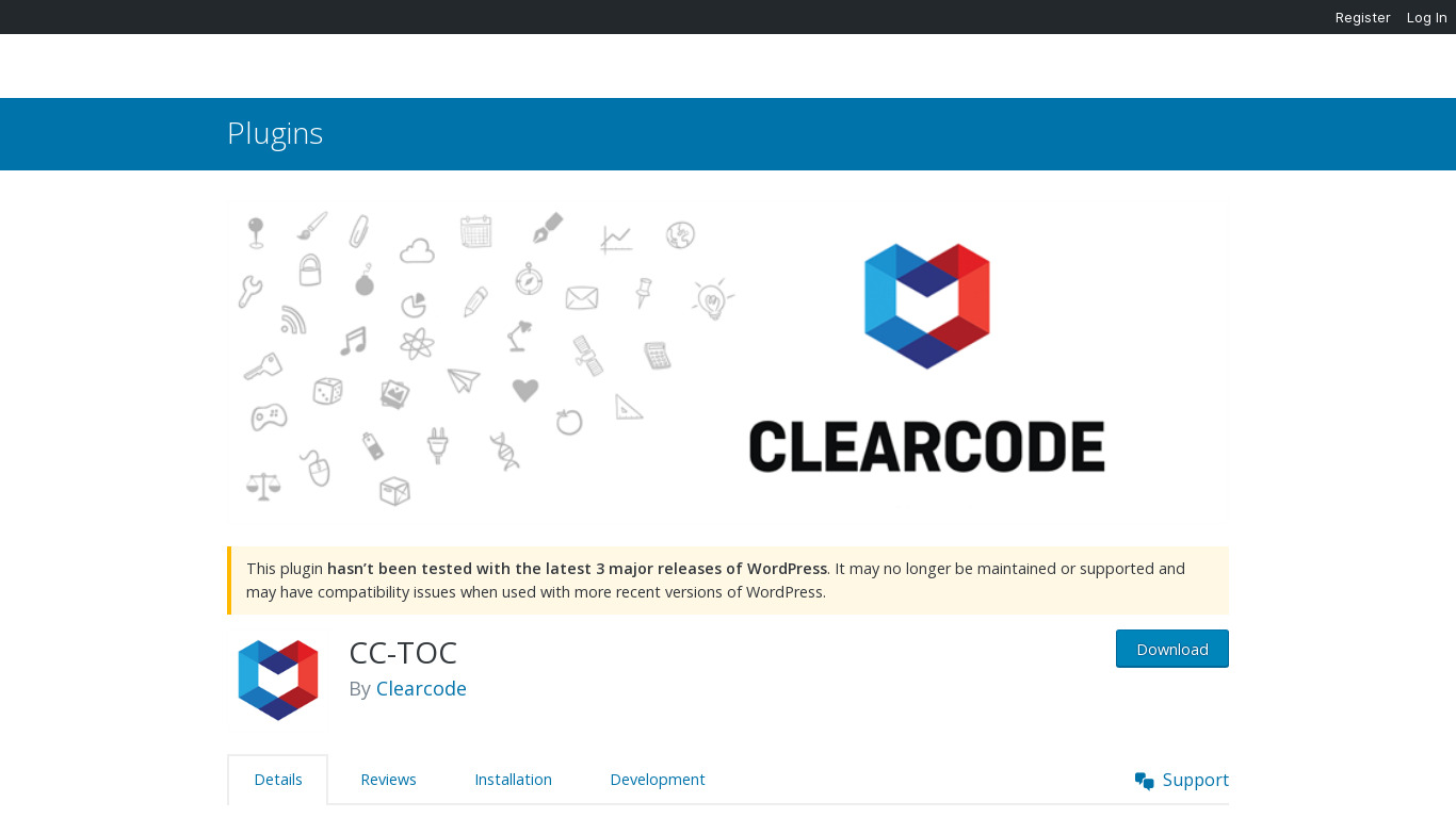 CC-TOC Landing page