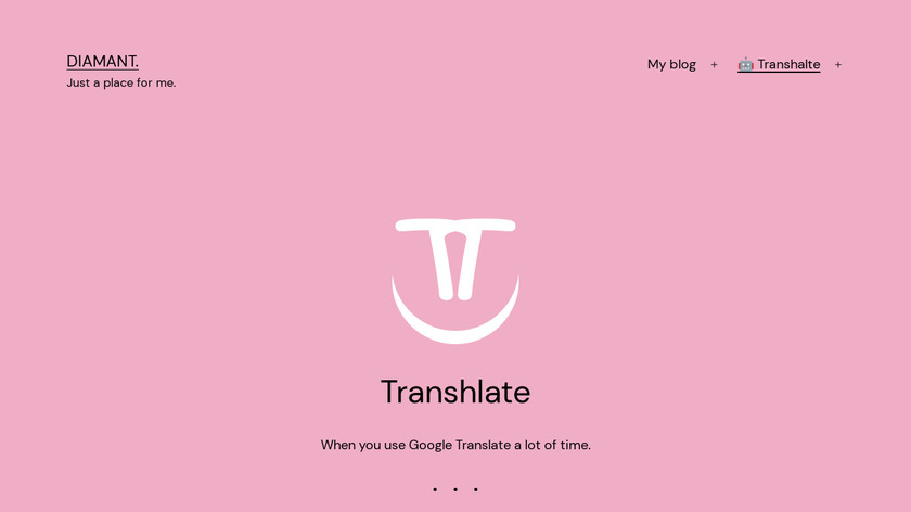 diamant.dev Transhlate Landing Page