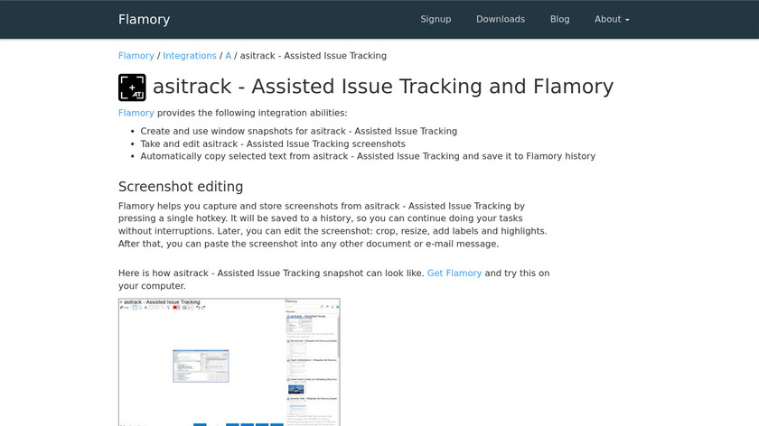 asitrack – Assisted Issue Tracking Landing Page